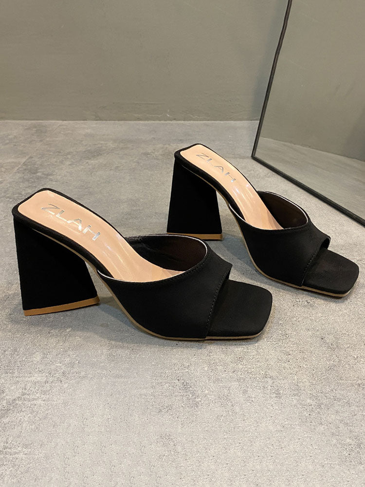 Square Toe Pumps High Heel