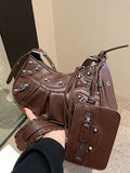 Leather Studs Shoulder Bag
