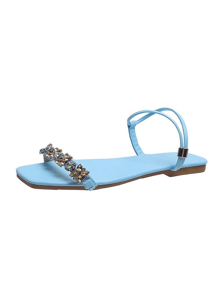 Rhinestone Flat Sandals