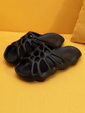 Solid Color Hollow Out Slippers
