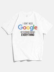 Camiseta de pareja de Google