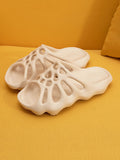Solid Color Hollow Out Slippers