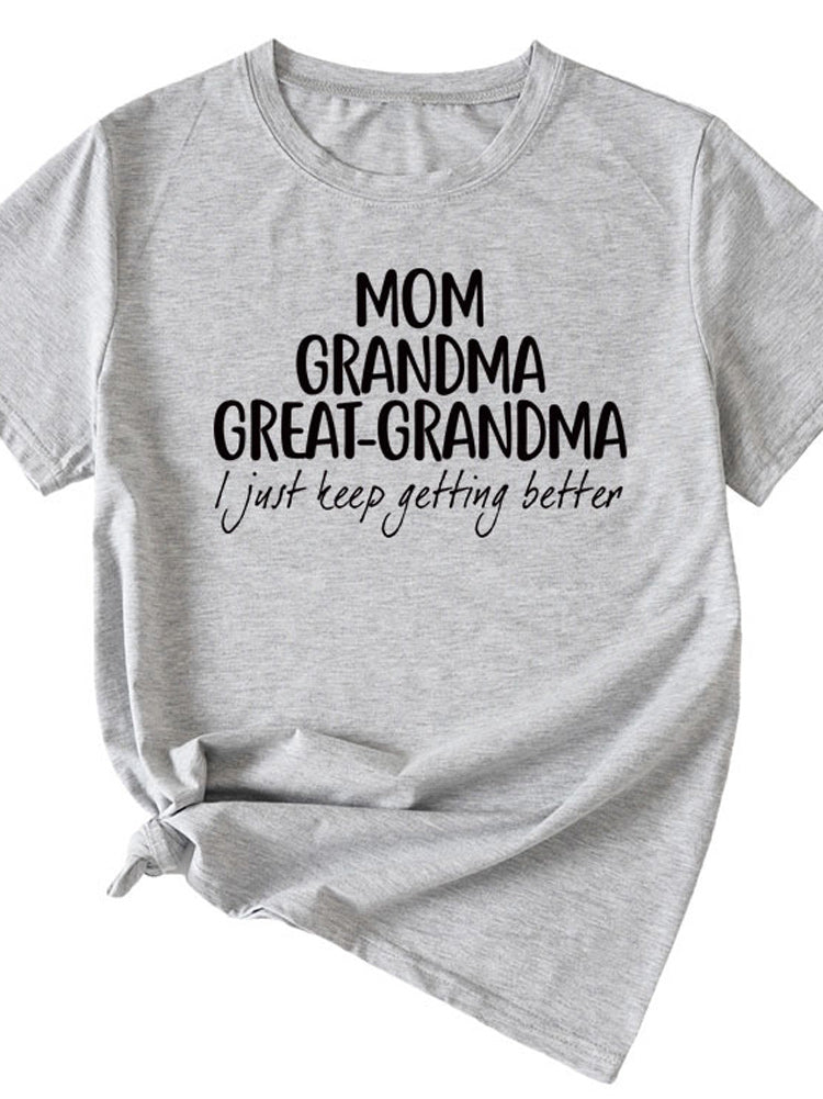 Mom Grandma Letter Tee