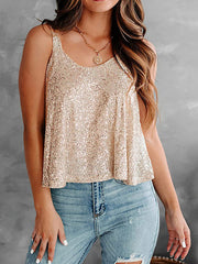 Sequin Sleeveless Top