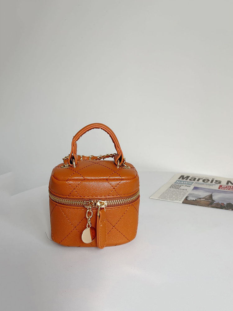 Rhombus Leather Mini Bag