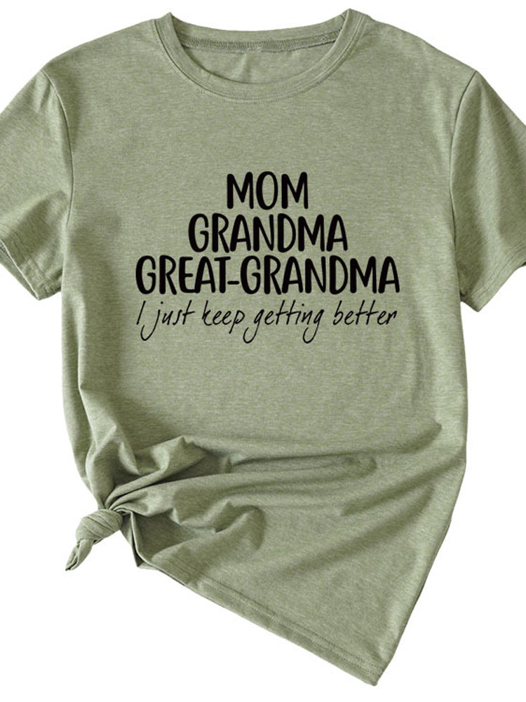 Mom Grandma Letter Tee