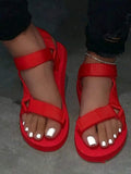 Velcro Strap Flat Sandals
