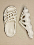 Solid Color Hollow Out Slippers