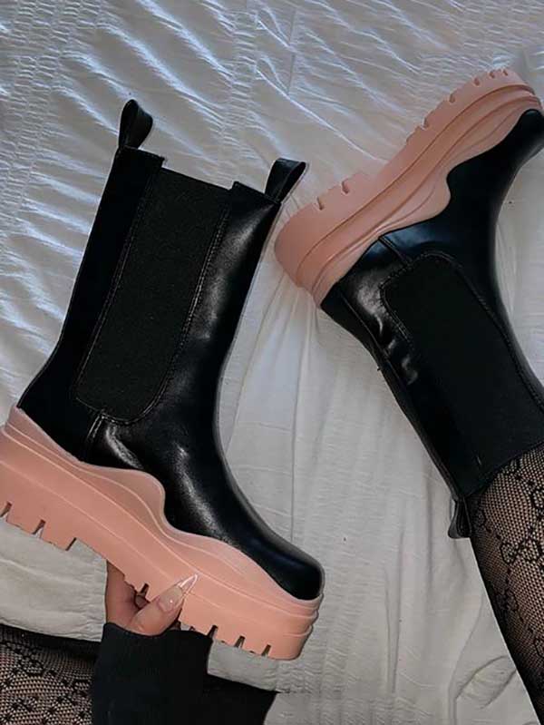 Chunky Soled Flatform Boots