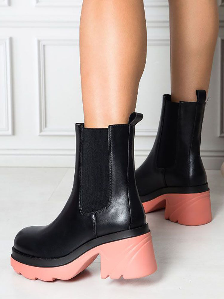 Chunky Heel Ankle Boots