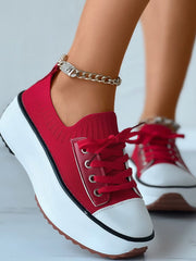 Knit Lace-Up Sneaker