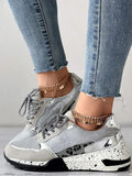 Glitter Leopard Print Casual Sneakers