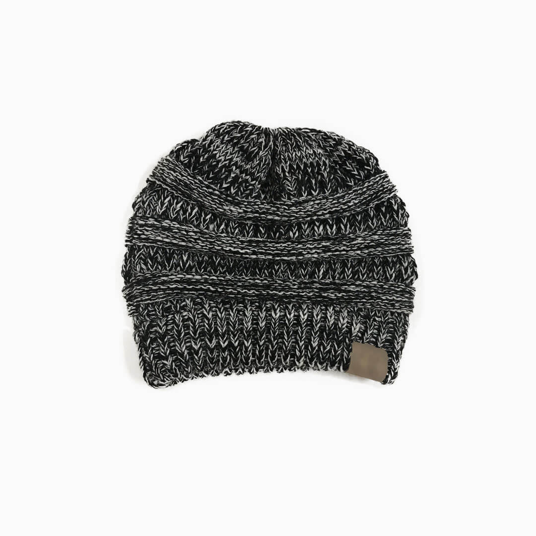 Warm Me Up Ponytail Winter Beanie Chunky Hat