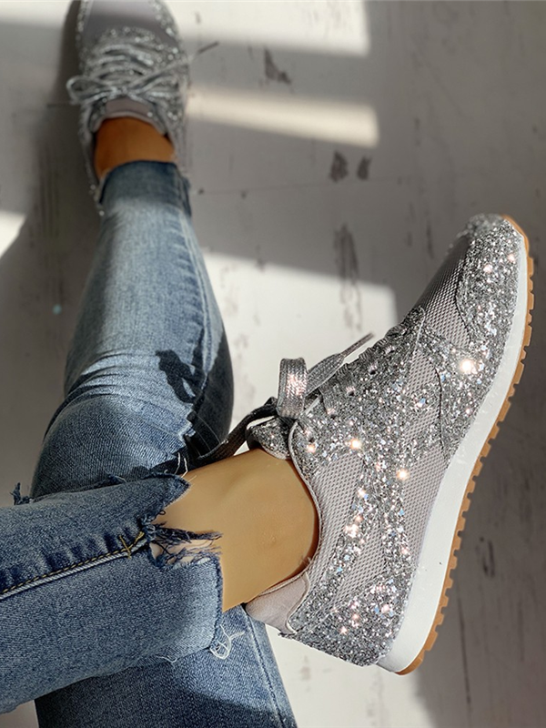 Casual Glitter Breathable Sneakers