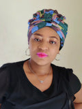 Printed Double Layer Satin Headwrap