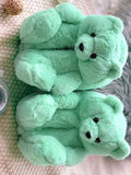 Fluffy Teddy Bear Slippers