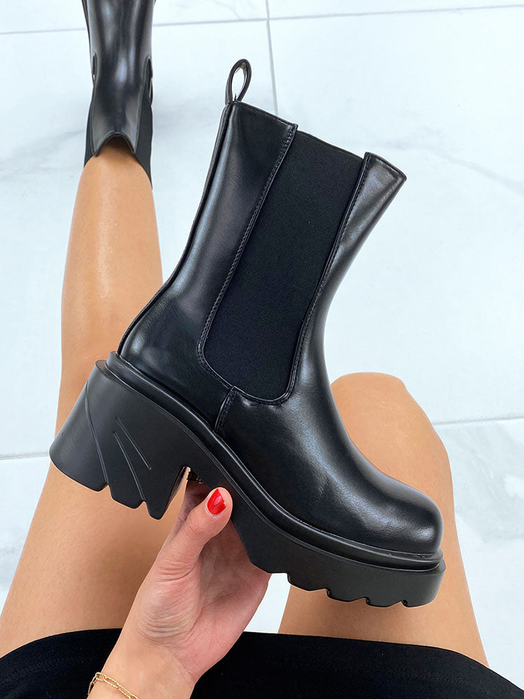 Chunky Heel Ankle Boots