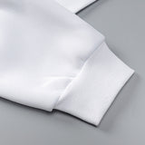 Letter Print Drop Shoulder Long Sleeve Sweatshirt - White