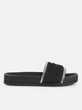 Wide Strap Rhinestone Sandals