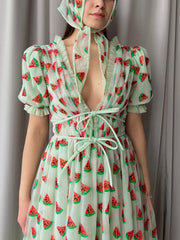 Vestido dulce con lentejuelas de frutas